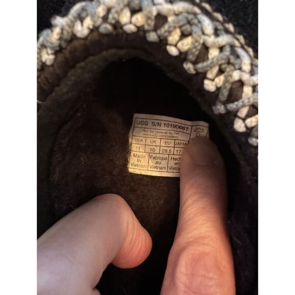 UGG Kids Tasman II Size 11c Little Kid Moccasin Slippers - Black - Picture 6 of 9